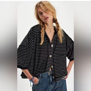 NWT Free People Matilda Striped Terry Medium